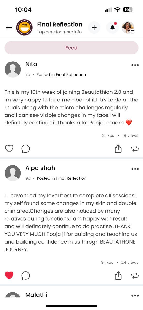 Student testimonial screenshot — Alpa